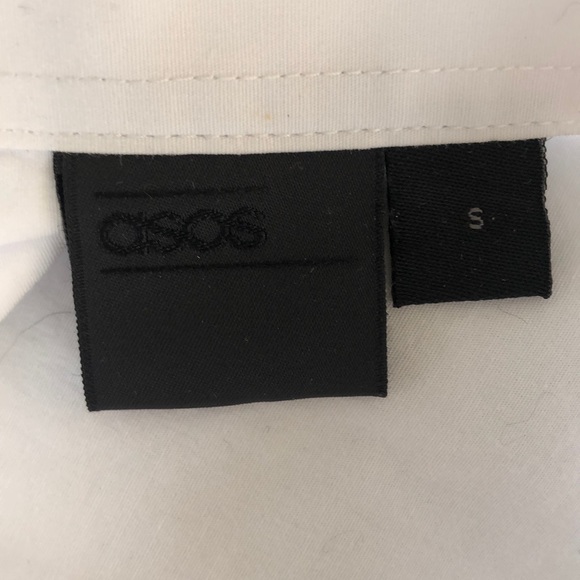 ASOS White Long Sleeve ButtonUp Collared Top SzSm - Picture 11 of 12